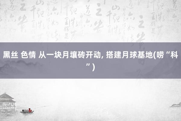 黑丝 色情 从一块月壤砖开动， 搭建月球基地(唠“科”)